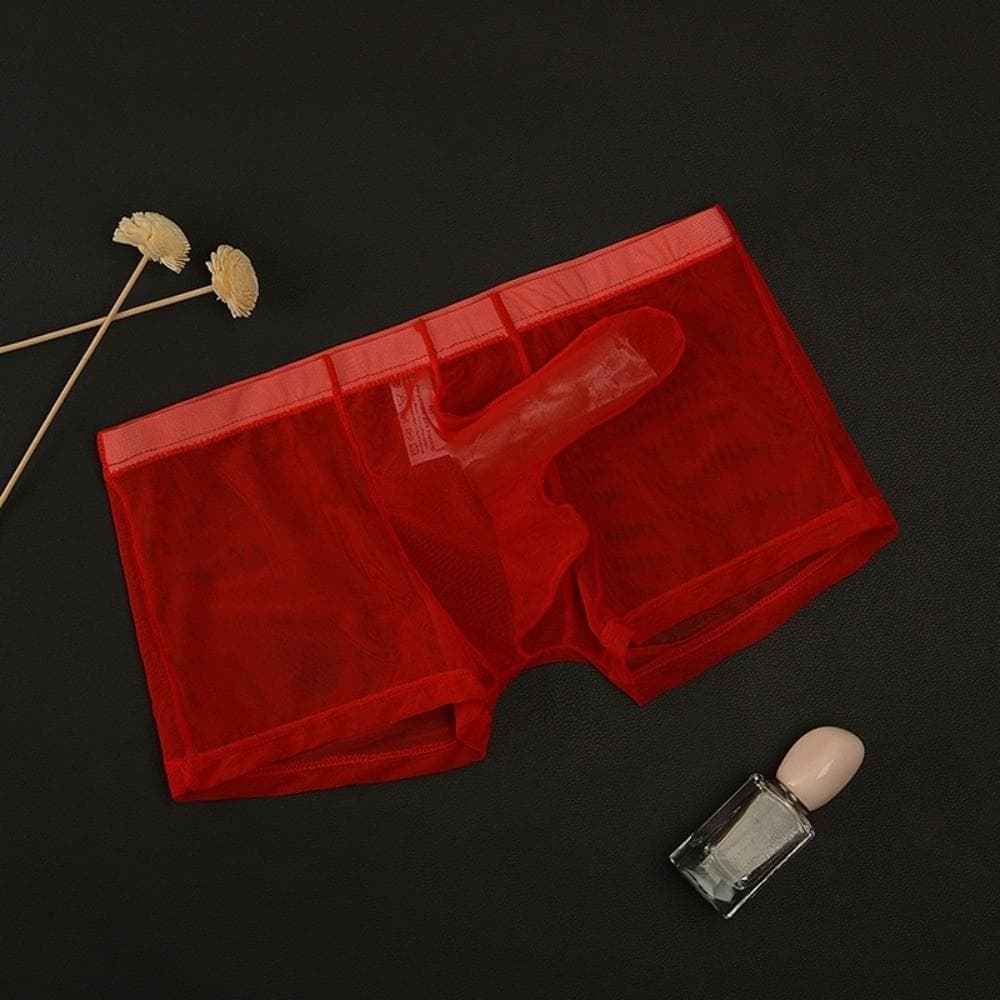 Cuecas Transparentes , Masculinas Para Uso Íntimo , Shorts Boxer De Malha De Secagem Rápida