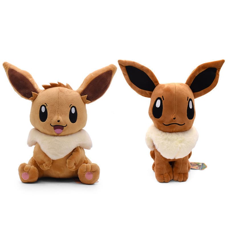 30cm tamanho grande sentado abertura fechada Original eevee marrom eevee brinquedo de boneca de pelúcia
