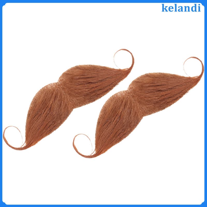 🎃 2Peças Bigode Realista Marrom Para Decoração Cosplay Em Plush