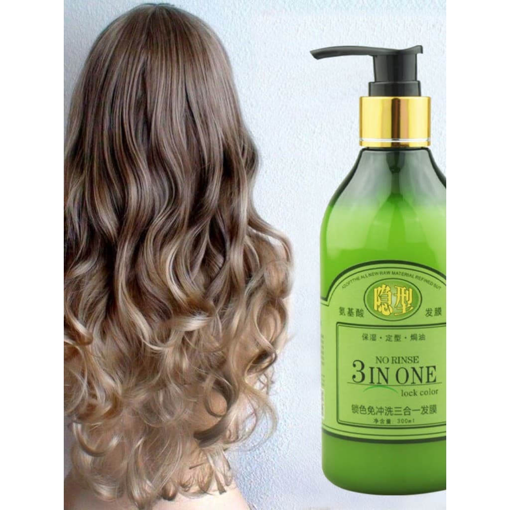 Genuíno aminoácido máscara de cabelo invisível hidratante estilo elastina Gel mel bloqueio cor sem enxágue Shampoo femin
