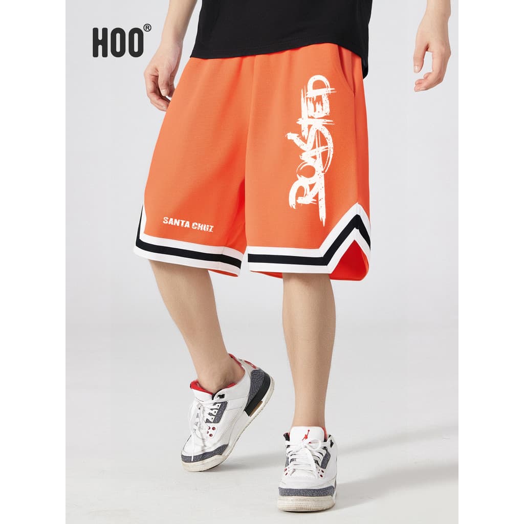 Hoo meninos shorts calças cortadas verão médio grande crianças shorts de basquete crianças esportes juventude solta calç