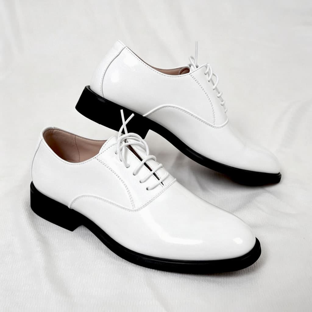 Sapatos de couro branco masculino sola vermelha brilhante negócios Formal Wear estilo britânico estúdio foto noivo sapat
