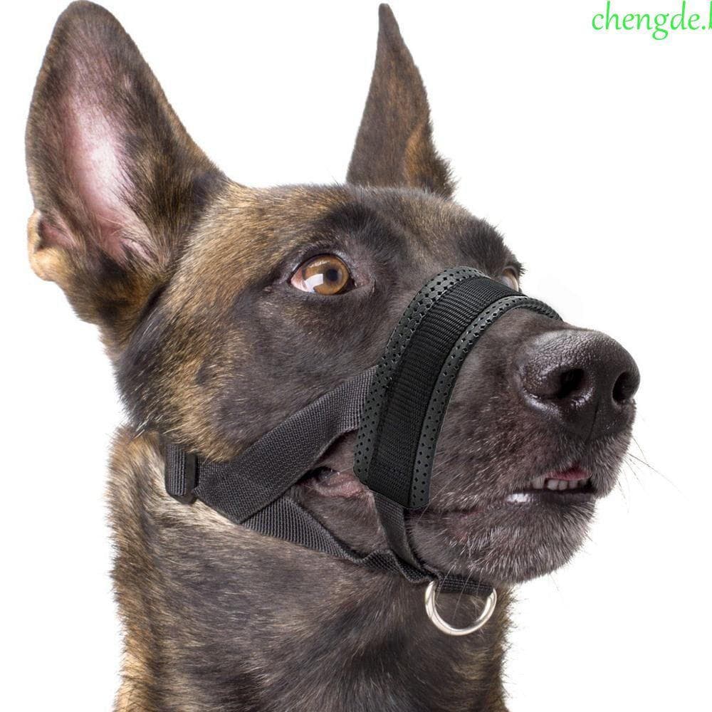 Focinheira para Cães CHENGDEBR para Cães Pequenos e Grandes, 1 Peça, Coleira de Nylon Macia e Ajustável Anti-Mordida JTJ