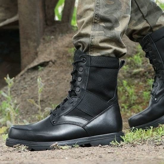 Botas de combate ao ar livre genuínas forças especiais botas masculinas de alta qualidade antiderrapante impermeável bot
