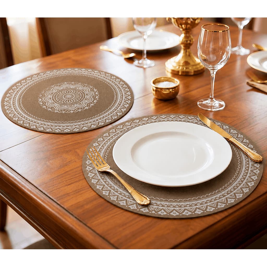 Kit Jogo Americano LINHO Lavável | Descanso de Mesa Antiderrapante | Mesa Posta