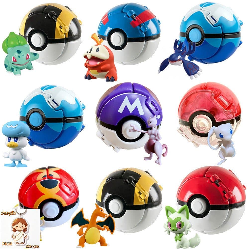 Pokémon Pokémon Pokémon Deformação Bola Poké Ball Poké Ball Charizard Boneca Enfeites Jogar