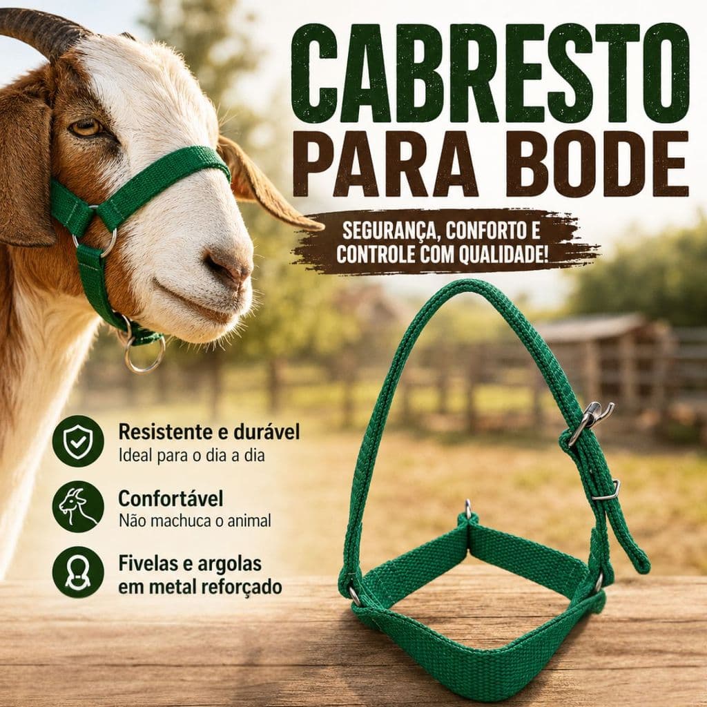 Cabresto De Bode cabra Ovinos Caprinos Ovelha Nylon