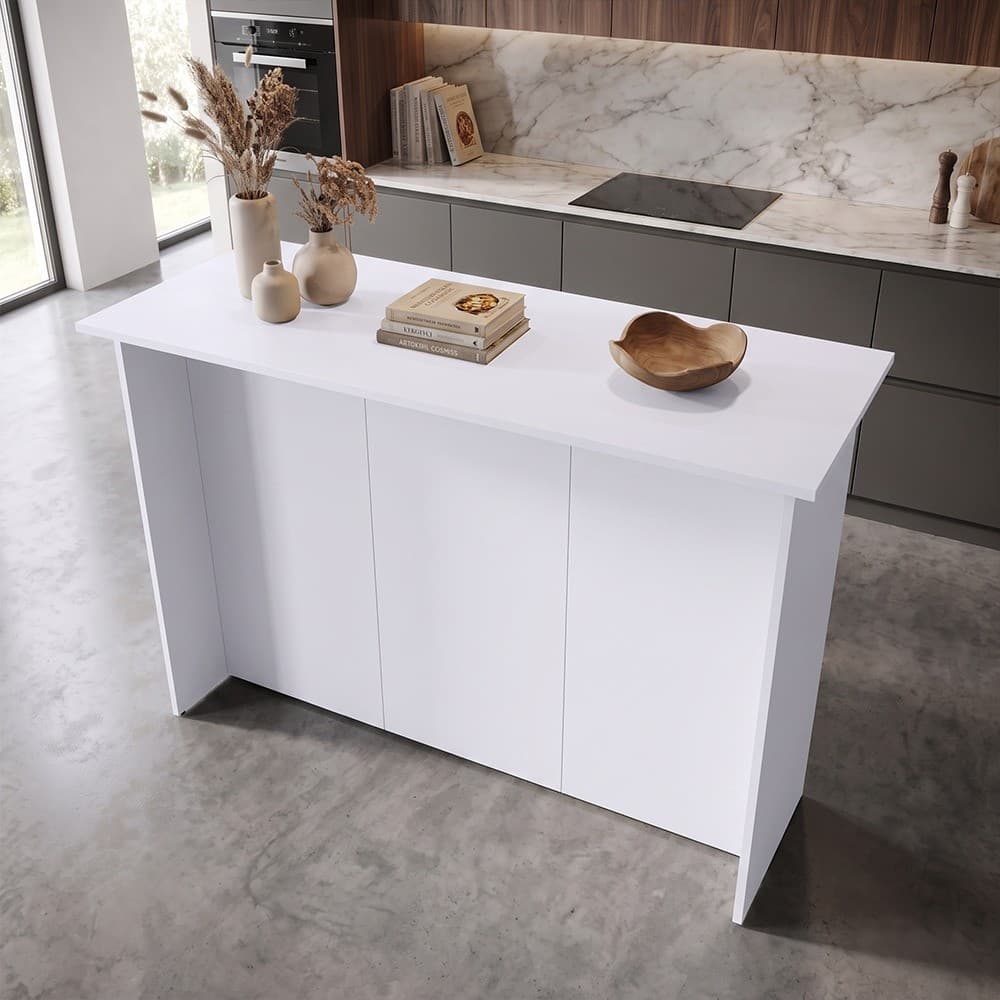 Bancada Cozinha Cairo Mesa Gourmet Multifuncional Para Ambientes Integrados E Modernos