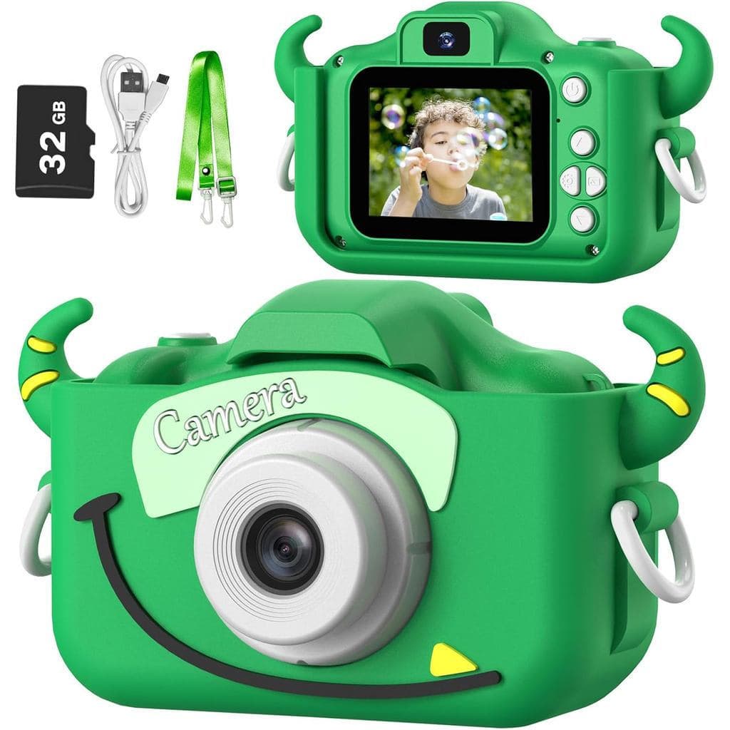 Câmera Infantil Goopow para Meninas e Meninos de 3 a 8 Anos, Câmera Digital de Vídeo para Crianças com Capa Macia de Des