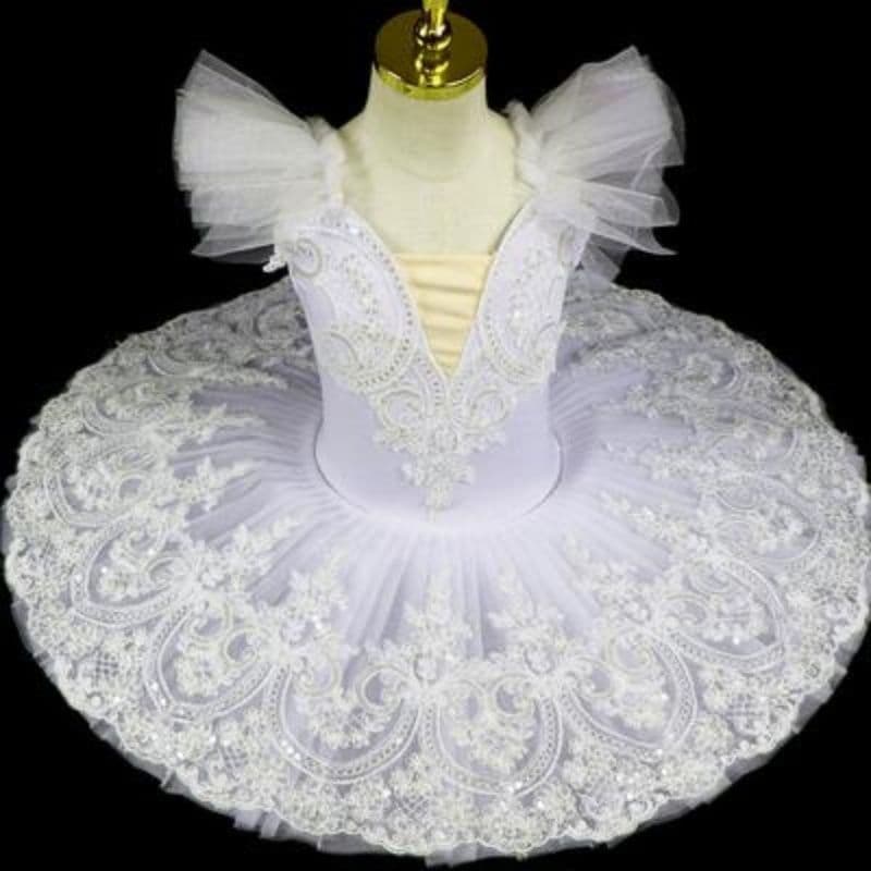 Novo estilo crianças Ballet competição desempenho traje crianças cisne lago TUTU gaze Pettiskirt dormir beleza variação