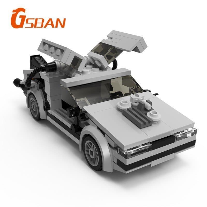 Máquina de Viagem no Tempo Compatível com Lego Technical Car Delorean Speed Champions MOC Supercar Blocks D RVBP