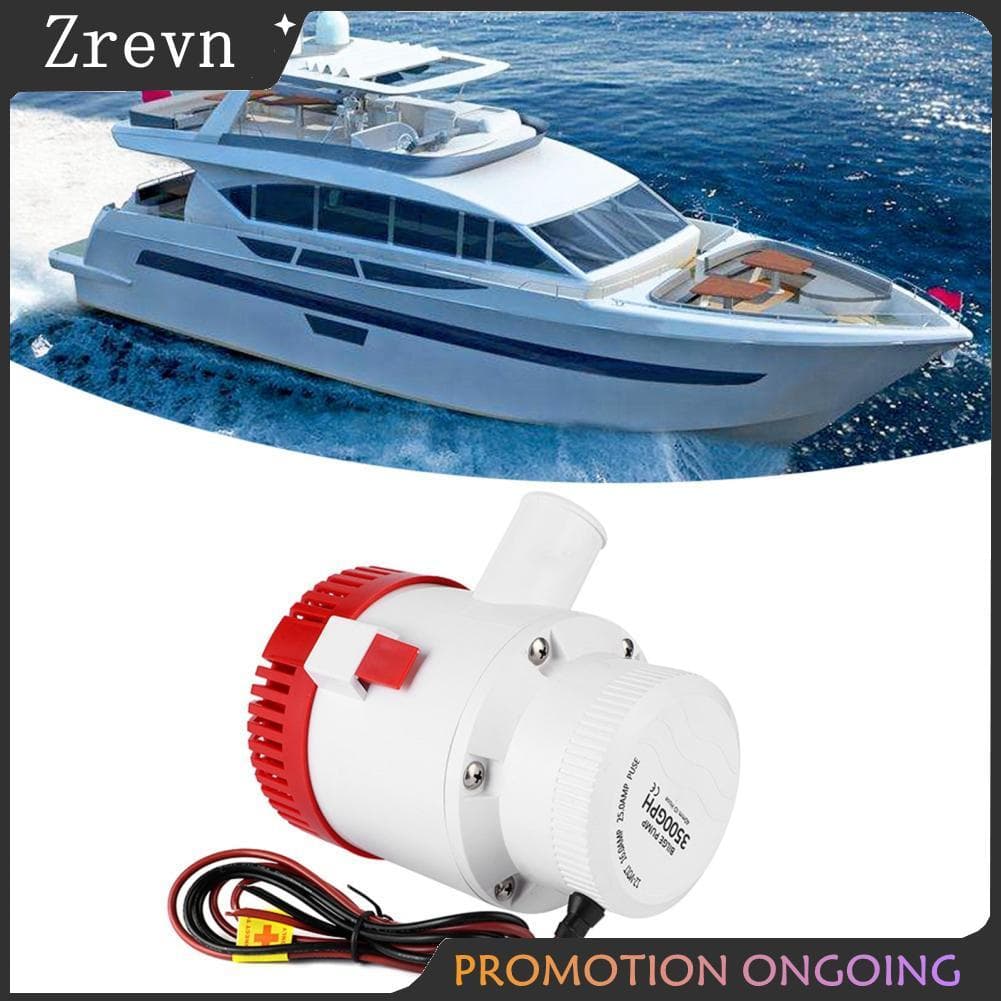 Zrevn-br Bomba elétrica totalmente submersível resistente Bnineteenteam 3500GPH 12V acessório marinho com filtro para