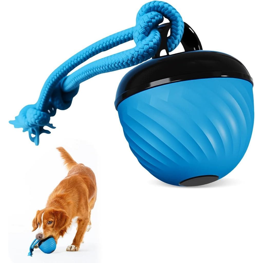 Bola Interativa para Cães, Bola Inteligente para Filhotes 2025 com Cordas, Brinquedo Elétrico Automático para Cães que s