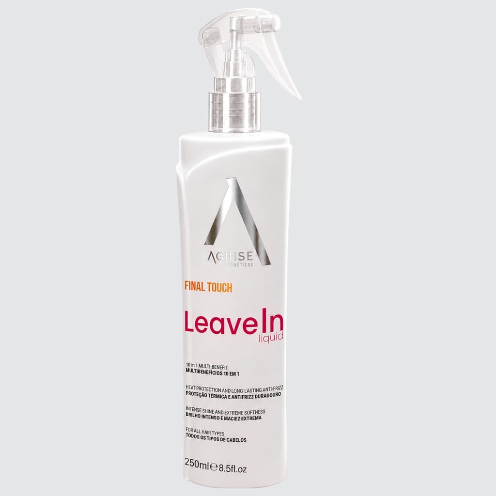 Leave In Líquido Agilise Multi Benefícios 10 em 1 Proteção Térmica Antifrizz  Brilho 250ml