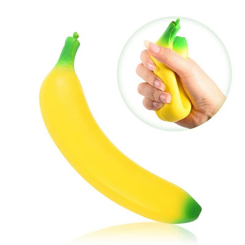 Banana Squishy Toys Alívio Do Estresse Fruta Artificial Squeeze Toy Divertido Relaxante Da Ansiedade Brinquedo