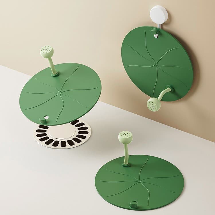 Tapete de Silicone em Forma de Folha de Lótus para Dreno de Chão, Anti-Odor, Anti-Insetos, Vedante para Tubo de Drenagem