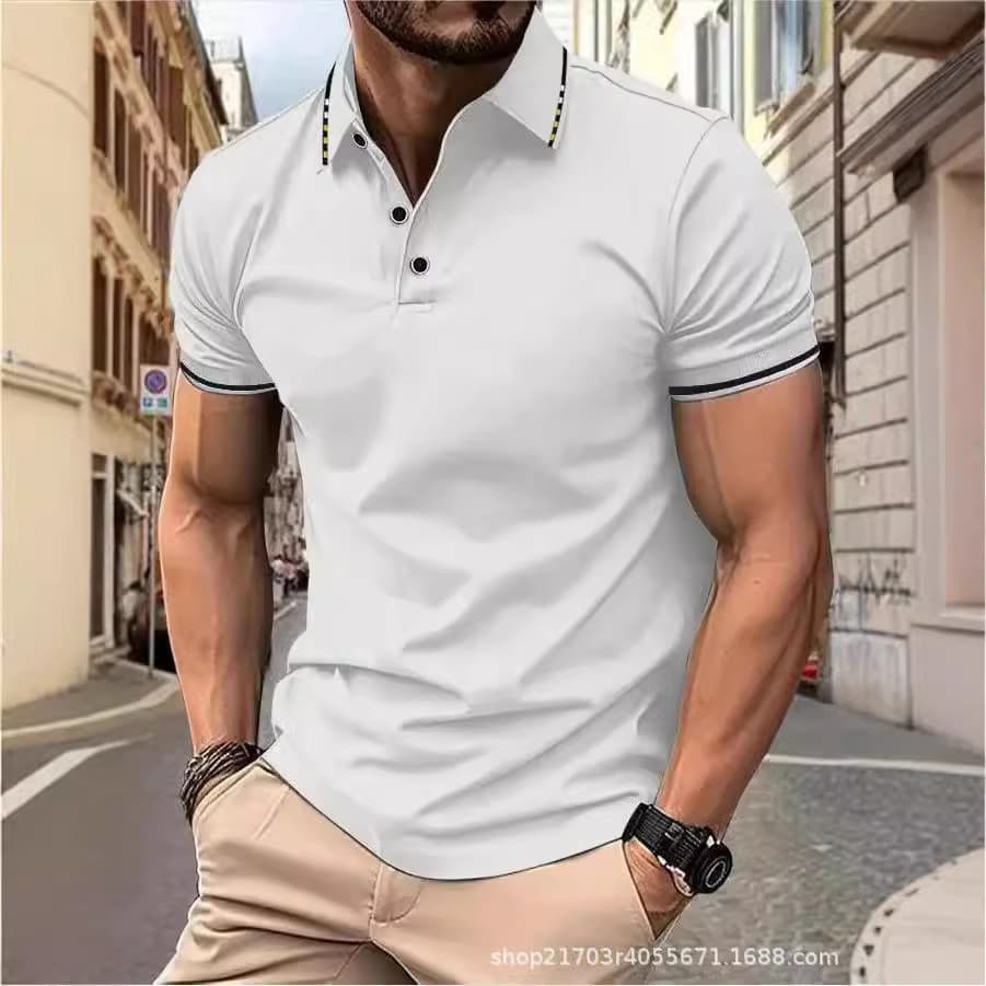 Camisa polo Casual masculina simples