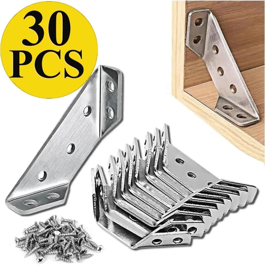 30 pcs Conector Canto Aço Inoxidável Para Móveis Univers