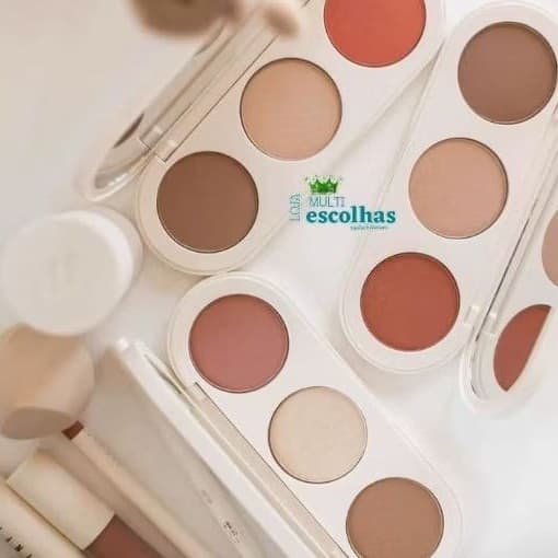 Paleta profissional com espelho 3x1 Farmasi iluminador bronzeador blush 13g -estojo - vegano sem gluten - maquiagem make