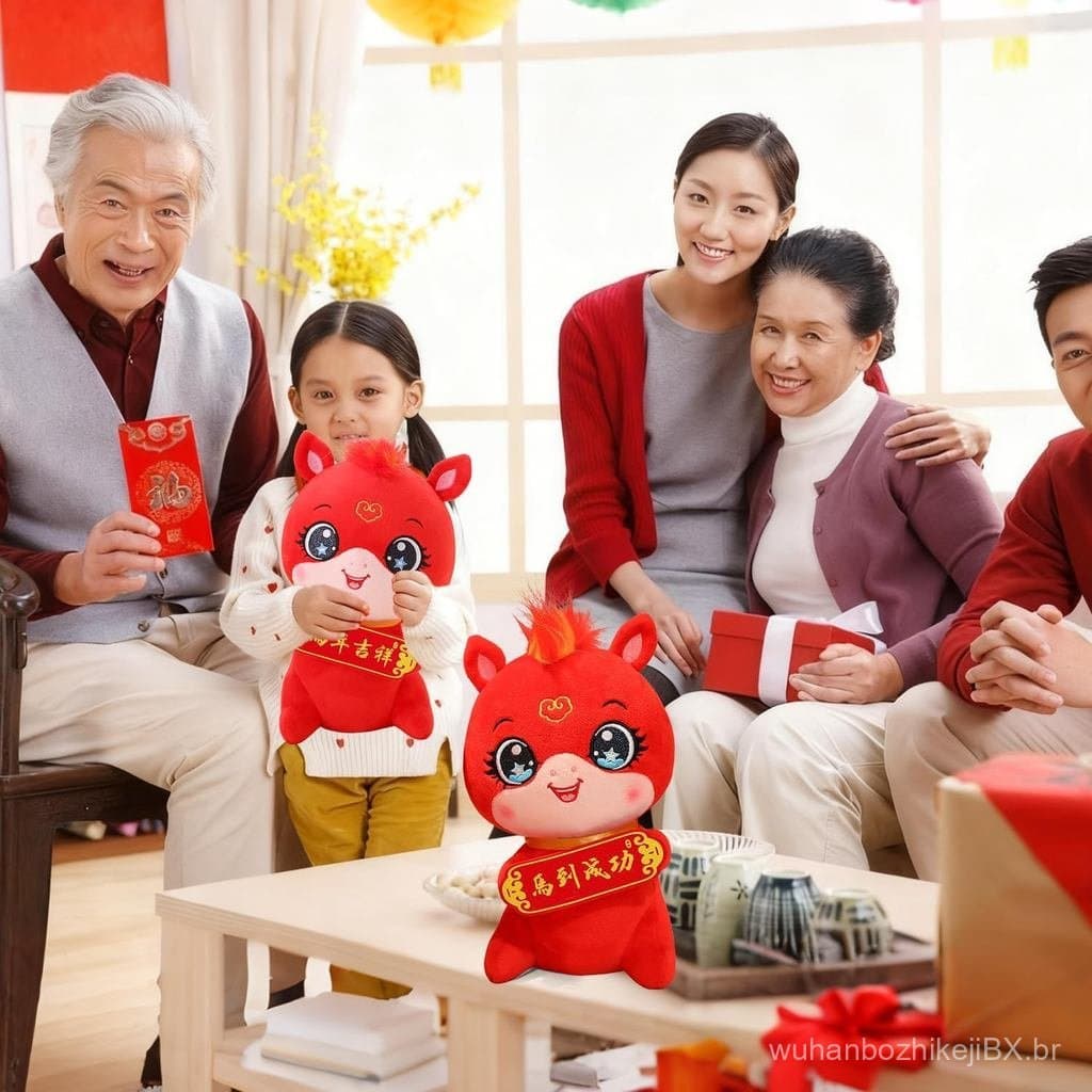 2 Peças de Decorações de Ano Novo Chinês, Ornamentos Suspensos de Cavalo, Pingentes do Ano Chinês do Cavalo 2026, Mascot