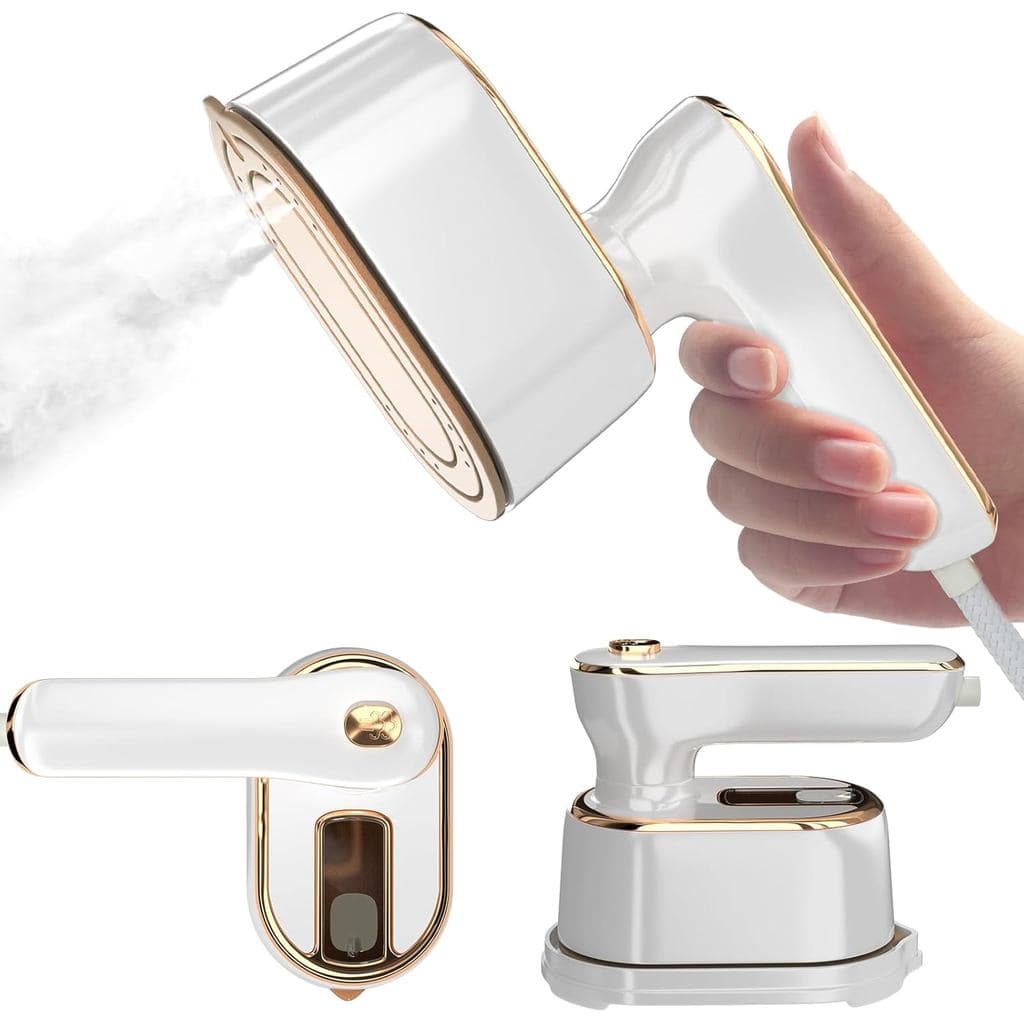 Ferro a Vapor Portátil para Roupas - Mini Máquina de Passar a Vapor de Tamanho Pequeno para Viagens, Faculdade, Dormitór