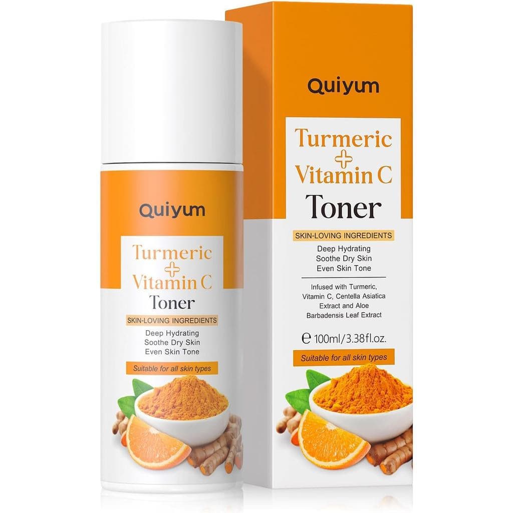 Tônico Facial de Cúrcuma e Vitamina C, Hidratante para o Rosto, Hidratação Profunda e Pele Firme, Minimiza Poros Dilatad