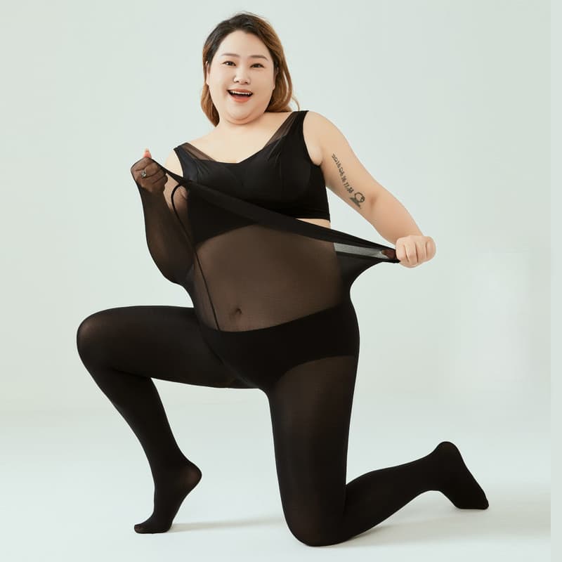Pacote com 2 meias-calças plus size adequadas para mulheres de até 150kg, finas de nylon anti-rasgos para primavera e ou