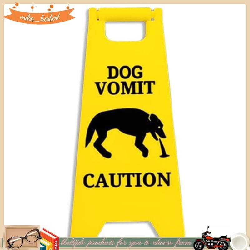 Sinal De Vômito De Cachorro 4 Polegada Chão Molhado Aviso Decoração Quintal