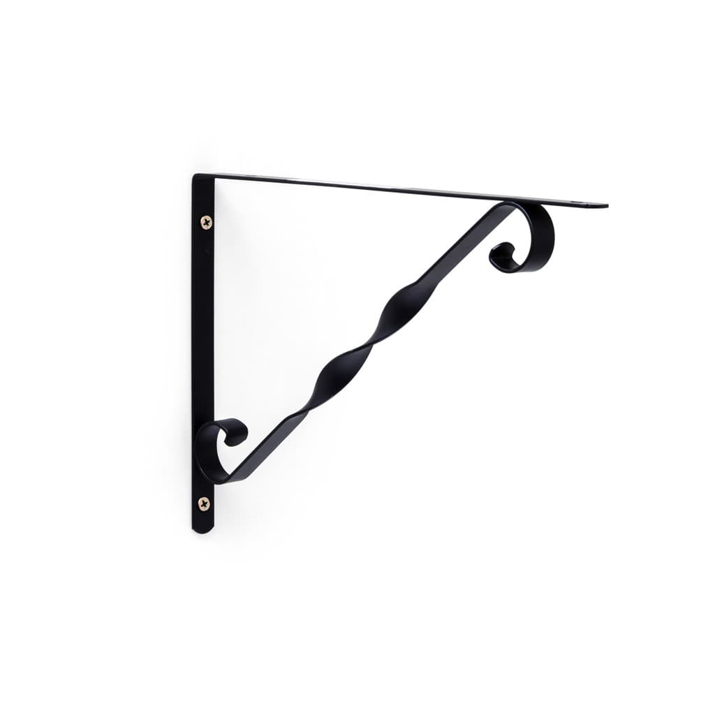 Kit 10X Suporte Decorado Mão Francesa Para Prateleira 30 Cm Preto