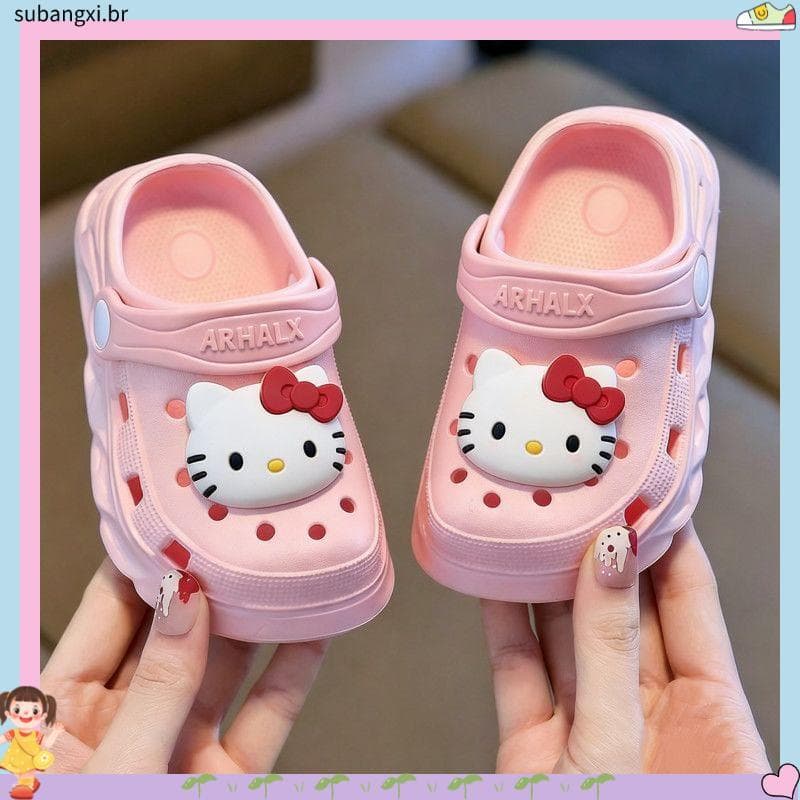 Bonito dos desenhos animados do bebê anti-deslizamento buraco sapatos meninos meninas antiderrapante respirável sapatos