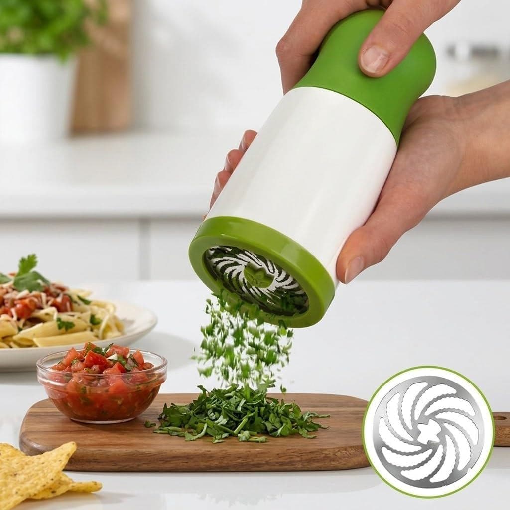 Picador de Coentro e Salsa, Máquina para Picar Coentro |   Picador Manual de Cilantro, Moedor de Ervas, Cortador de Sals