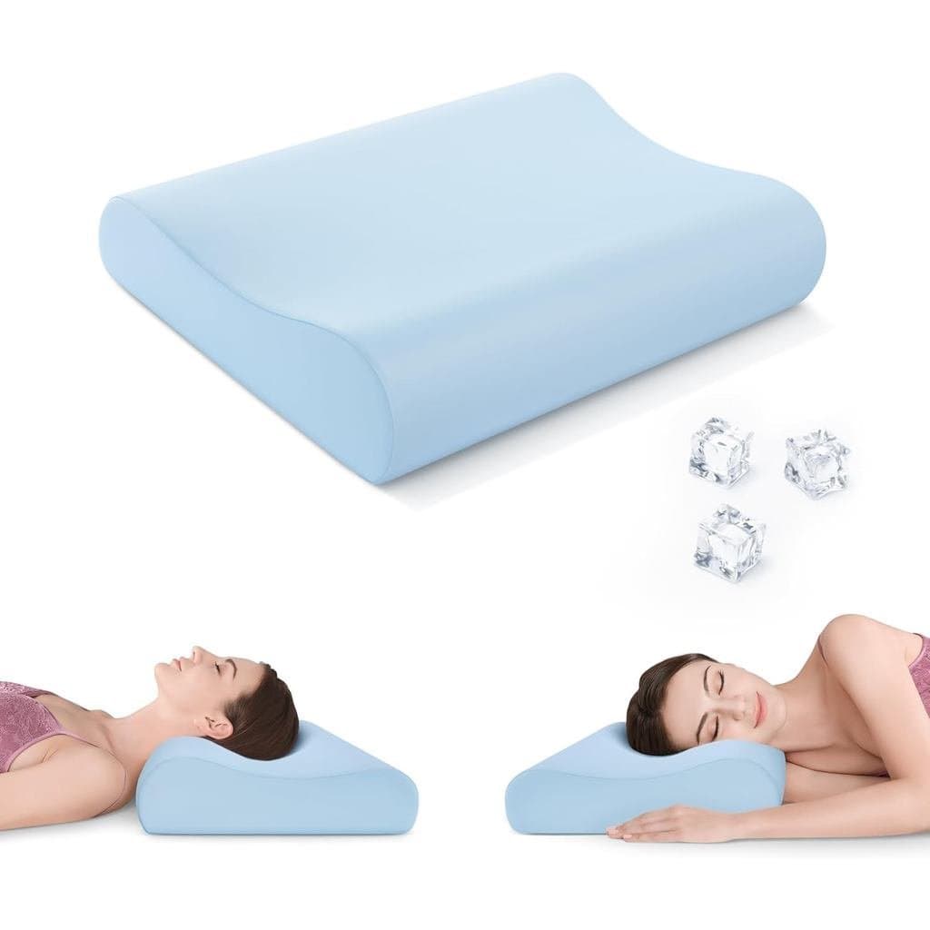 Almofada de espuma viscoelástica para quem dorme de lado, almofada de espuma viscoelástica com cervical e para a