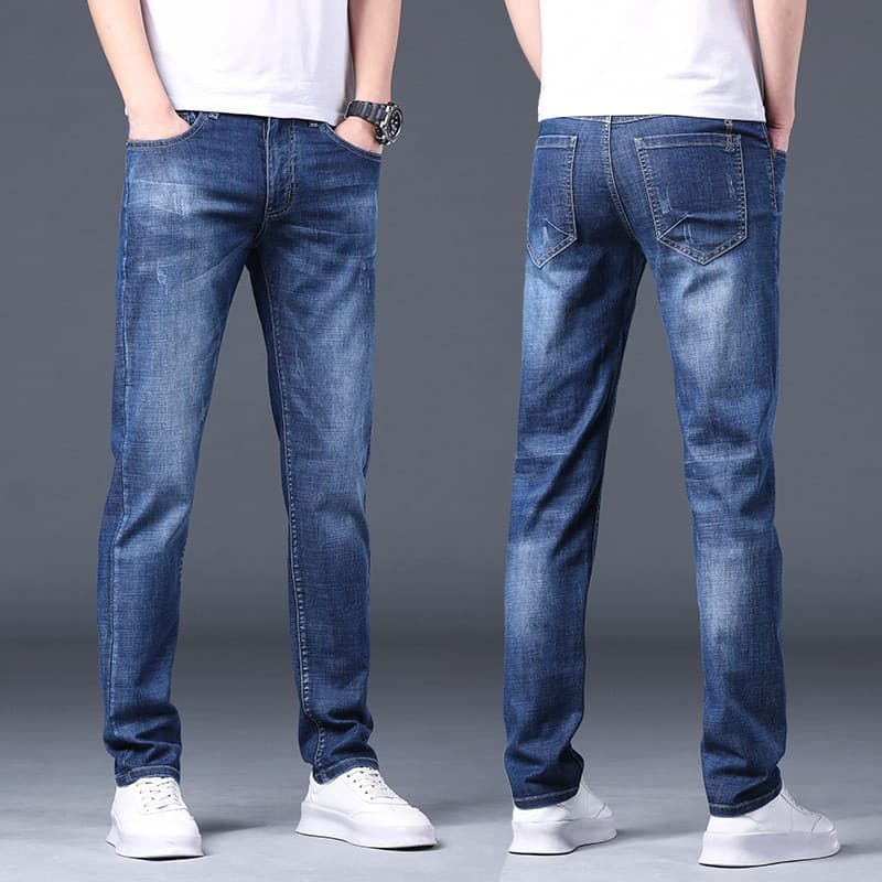 Xintang Jeans Masculino Slim-fit Calça Masculina Reta Business Casual Calça Masculina Calça Comprida Celebridade