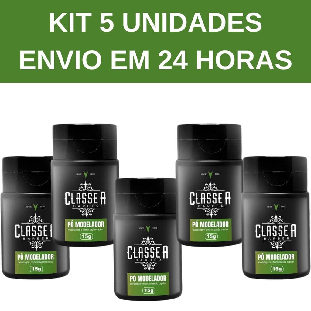 Kit 5 Pomada Em Pó Efeito Seco Mega Fixação 15g - Envio  24h