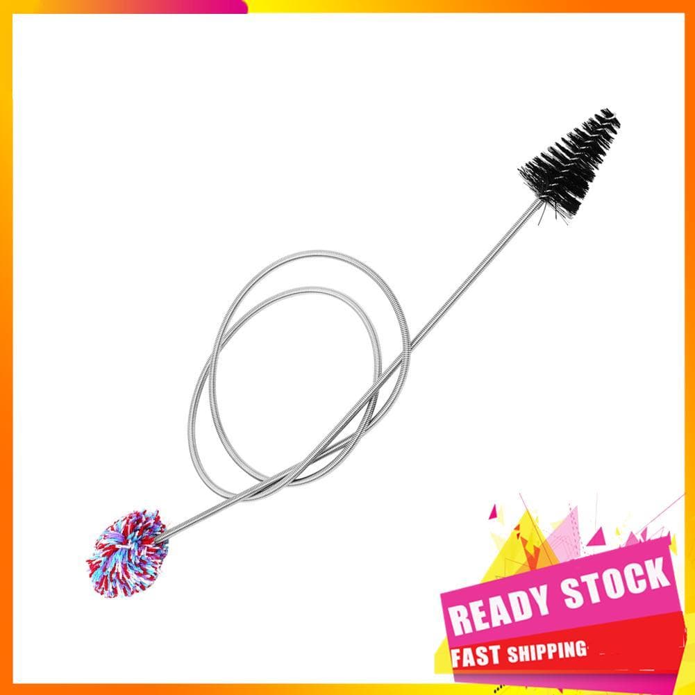 Gfgfgfgg Escova de limpeza longa para instrumentos de latão, durável, nylon, aço inoxidável, saxofone adequado,