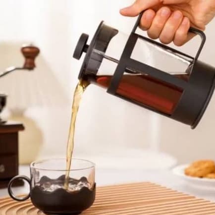 Cafeteira Francesa Prensa Francesa Cremeira Inox E Vidro