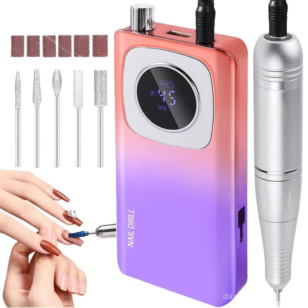 Lixadeira de Unhas Profissional Kylara – Lixadeira Elétrica Sem Fio de 35000 RPM, Silenciosa, com Bateria de Longa Duraç