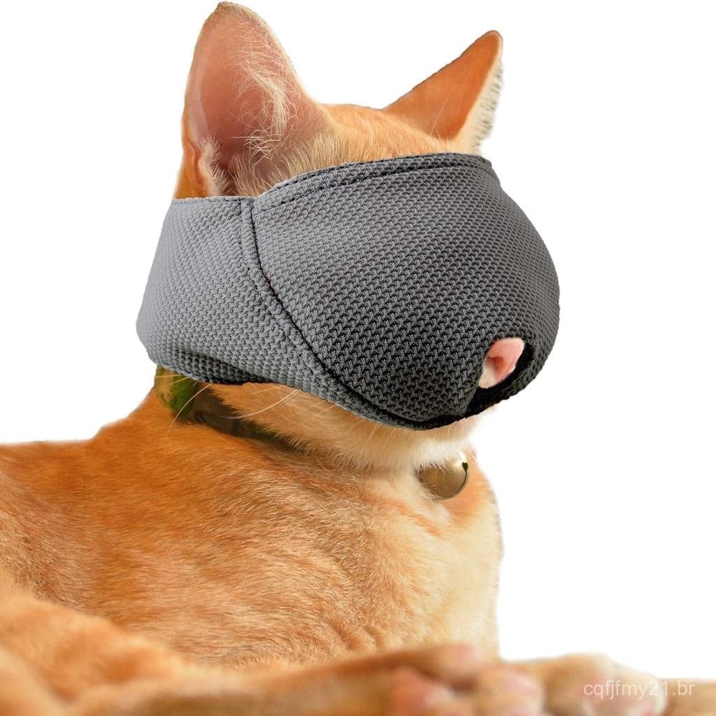 Focinheira respirável e mastigável com malha - focinheira preta para evitar mordidas OXDY