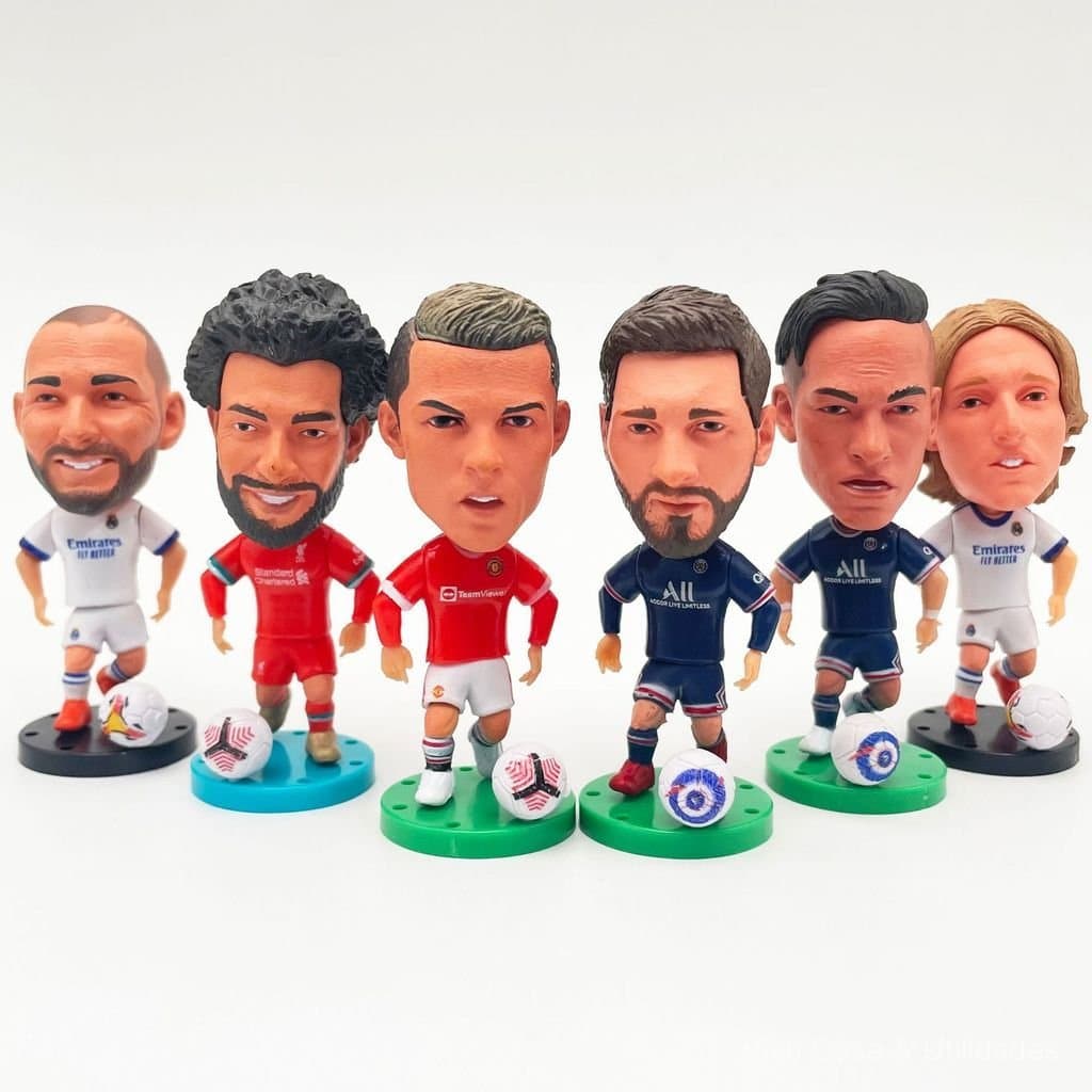 ⭐ Produtos para fãs de futebol: presentes de Cristiano Ronaldo, Messi, Neymar, Salah, figuras de ação de jogadores famos