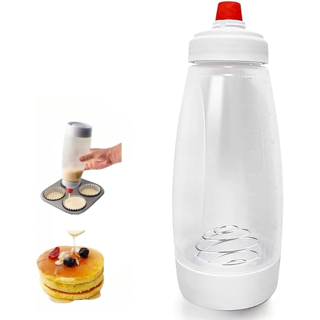Misturador E Dispensador De Massa Com Bola De Batedor , De Panqueca De Silicone De 33 Onças , Base De Suporte Anel De Ve