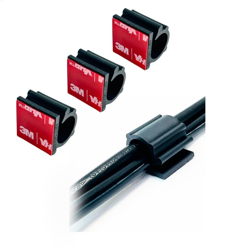 Fixador organizador de fios e cabos com adesivo 3M VHN 4910 original fios até 12mm
