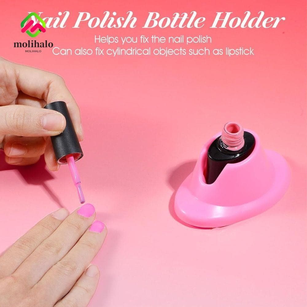 Suporte Para Esmaltes MOLIHALO , Garrafa De Esmalte Com Base Redonda Anti-Ponta , Organizador Estável Arte Em Unhas