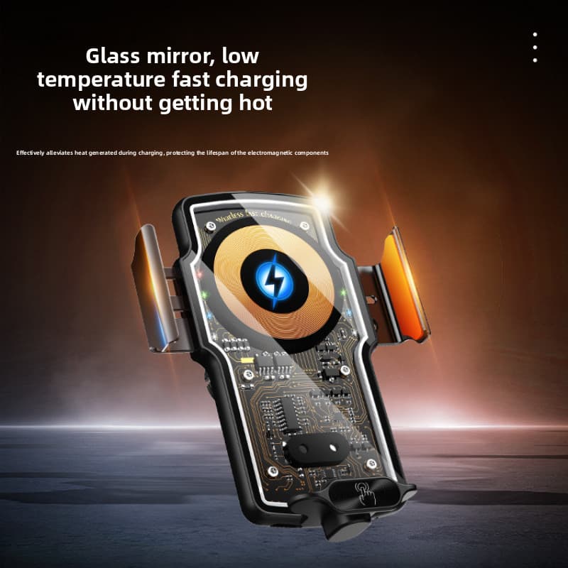 Car Suporte Celular Veicular Aperto Automático Carregador por Indução Sem Fio 15W Carga Rápida aperto automático Vyvylab