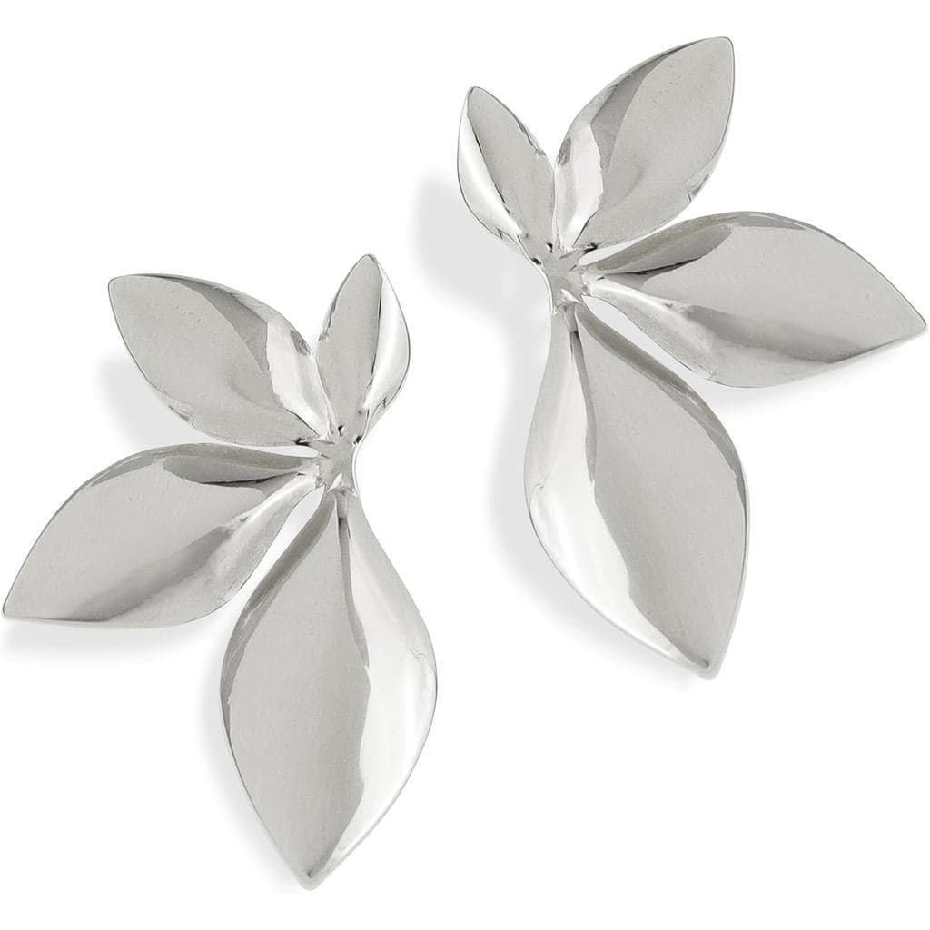 Brincos de Ouro com Flores Volumosas para Mulheres, Joias Geométricas Exageradas e Modernas