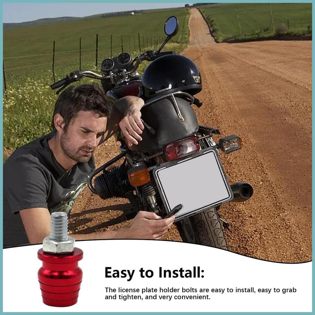 Parafusos Da Placa De Licença Motocicleta Mini Parafuso Decorativo Fixadores Universal Elegante Suave Desobr