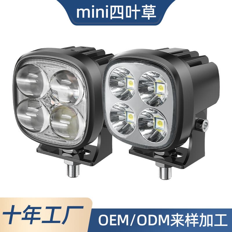 Farol super brilhante para motocicleta, farol em formato de trevo de quatro folhas, farol LED para carro, para veí
