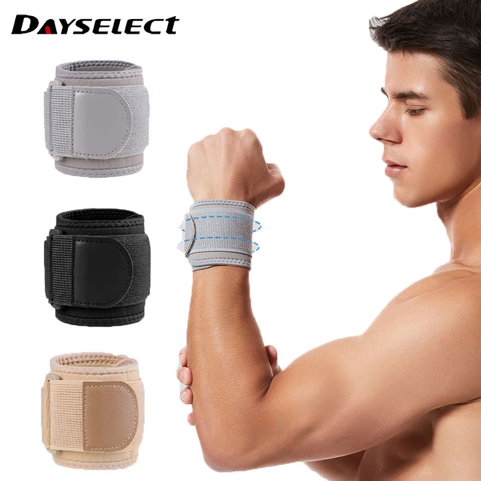 DAYSELECT 1 Peça Pressurizada Ajustável Envoltório Manguito Bandagem Elasticidade Suporte De Pulso Para Badminton