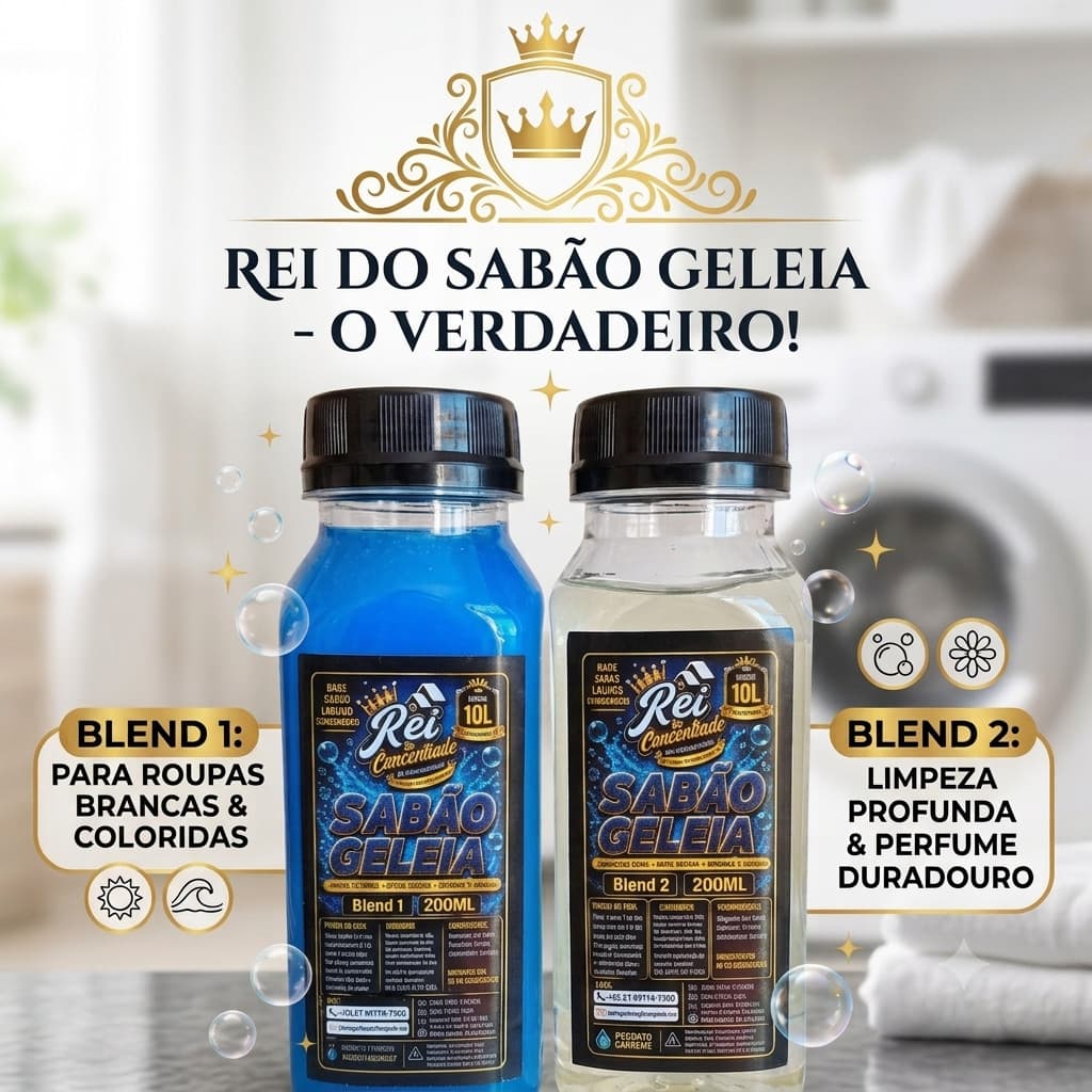Sabao Geleia Concentrado 400ml Faz 10L Sabao Liquido Roupa Cheiroso Perolas Perfumadas
