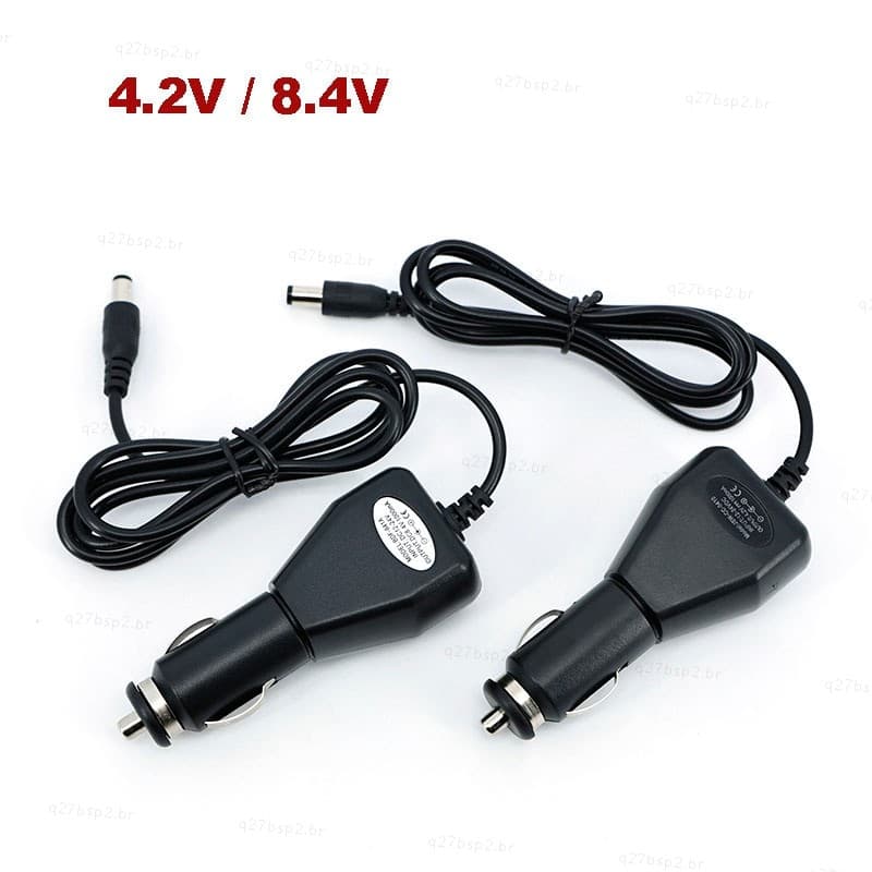 Cabo Carregador De Energia Para Isqueiro De Carro , 12V , 24V , DC 4.2V , 8.4V , 16.8v , 1A Bateria LiPo De Íon-Lítio 18