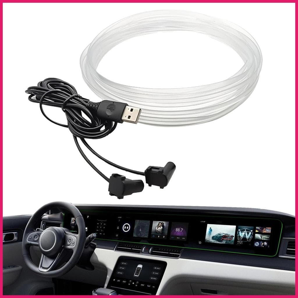 Luzes Led Do Carro Interior 5V Tira De Luz Flexível Para terkibr